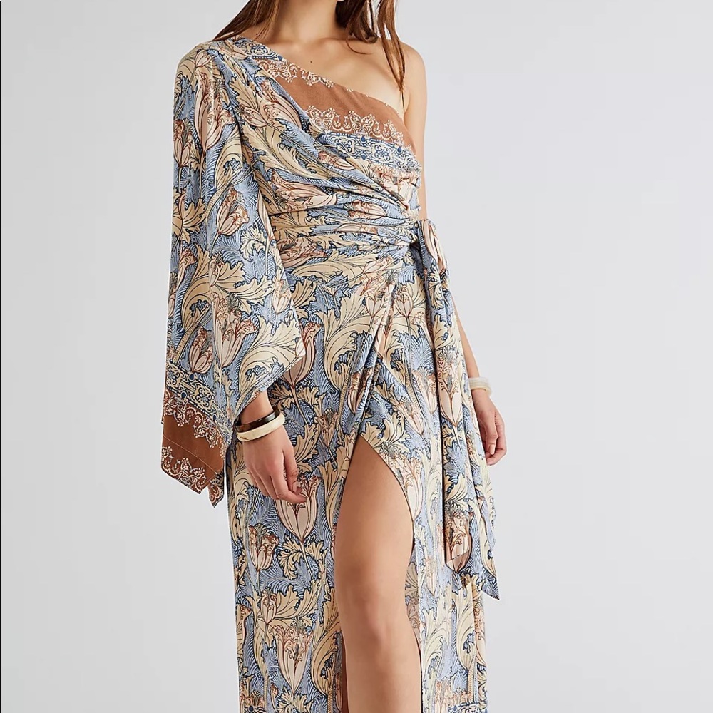 Free People Pardon My French Maxi Dress Color Tidepool Size XS